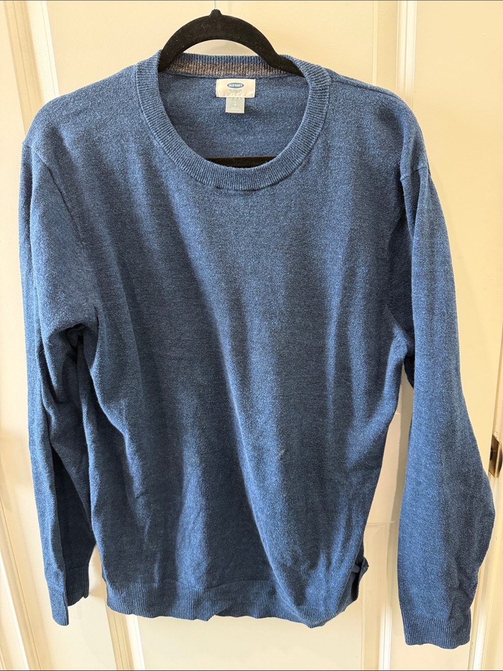 Old Navy Men's Heathered Blue Crewneck Sweater